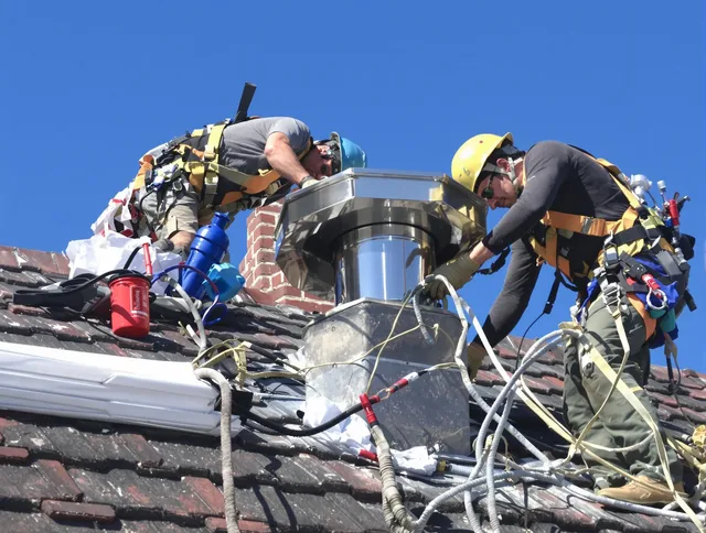 Protective chimney cap installed by Jurupa Valley Chimney Sweep in Jurupa Valley, CA