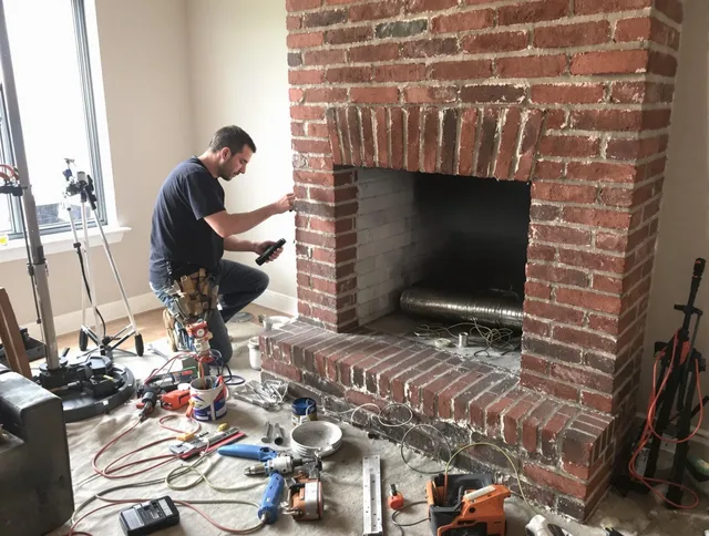 Jurupa Valley Chimney Sweep specialist finalizing chimney liner service in Jurupa Valley, CA