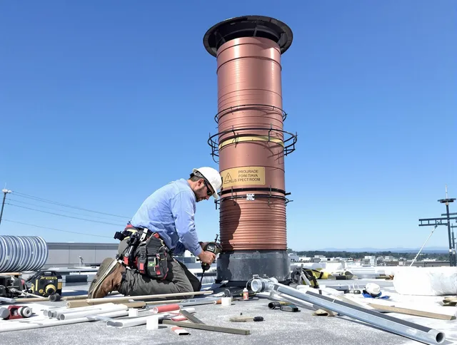 Installed chimney liner by Jurupa Valley Chimney Sweep in Jurupa Valley, CA