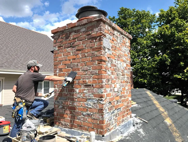 Completed chimney rebuild by Jurupa Valley Chimney Sweep in Jurupa Valley, CA