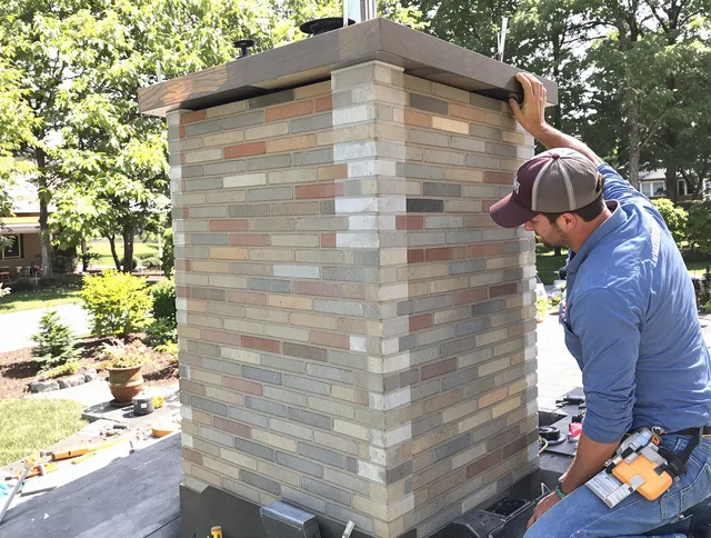 Jurupa Valley Chimney Sweep completing a modern chimney remodel in Jurupa Valley, CA