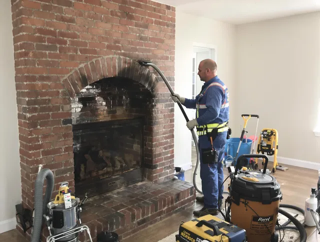 Jurupa Valley Chimney Sweep expert performing detailed chimney sweep in Jurupa Valley, CA