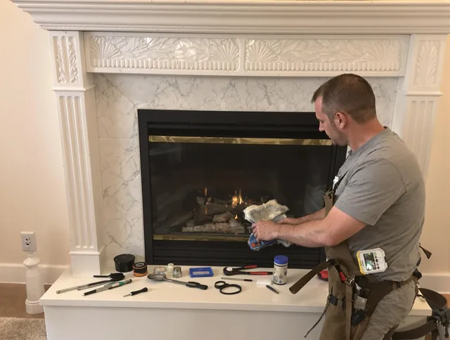 Jurupa Valley Chimney Sweep performing fireplace maintenance in Jurupa Valley, CA