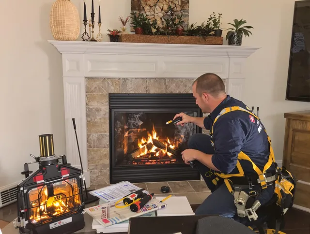 Safety-focused fireplace inspection by Jurupa Valley Chimney Sweep in Jurupa Valley, CA
